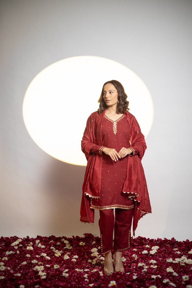 Elegant Zardosi Kurta Set