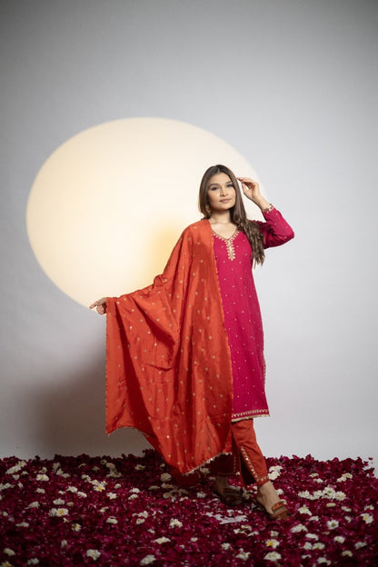 Elegant Zardosi Kurta Set