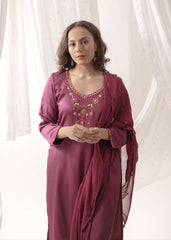Kurta Pant Set with mirror work and zardozi hand work