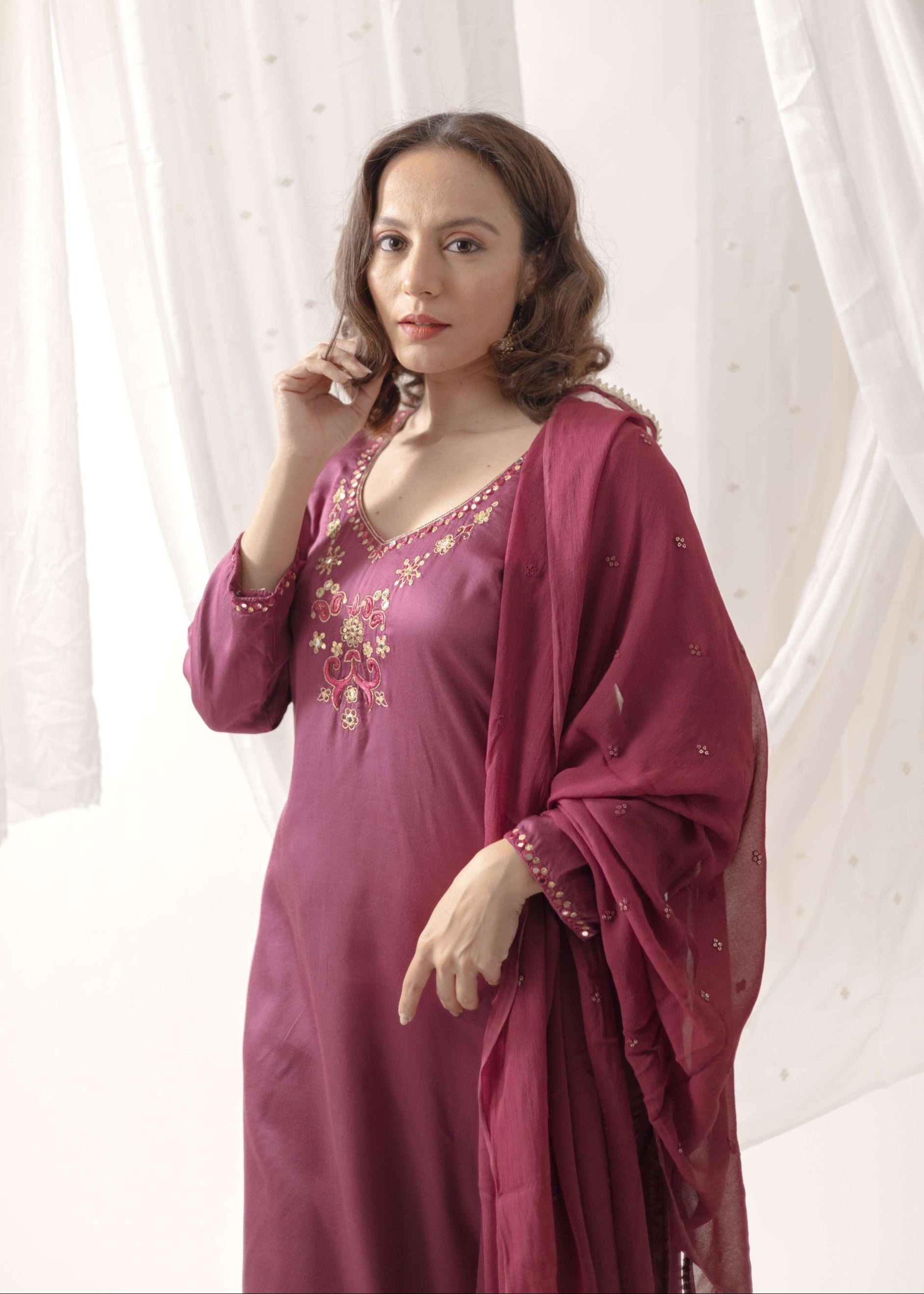 Buy Kurta Pant Set with elegant dupatta 
