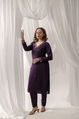 Purple Kurta Pant Set for women online