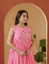 Baby pink Drizzle kurta pant set.