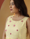Butter yellow kurta pant set.