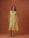 Butter Yellow Tulip Midi Dress.