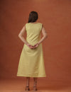 Butter Yellow Tulip Midi Dress.