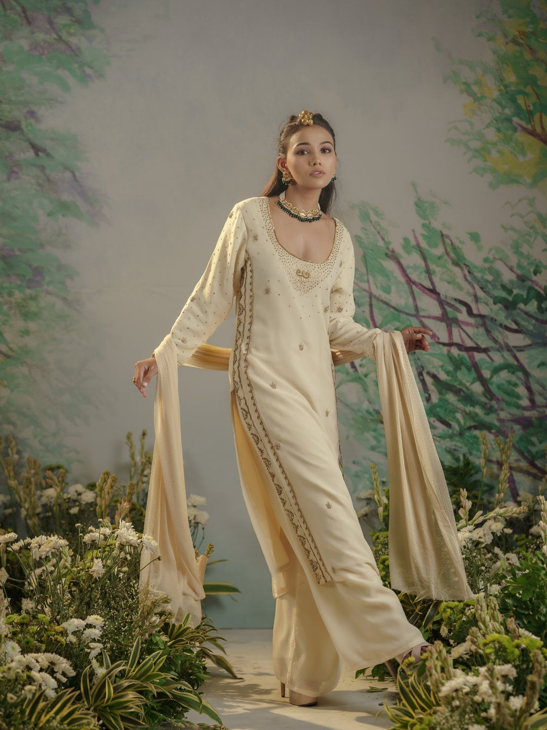 Alabaster Heritage Kurta Set for Women