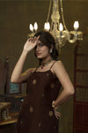 Brown hand embroidered palazzo set