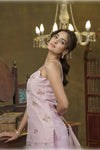 Lavender hand embroidered palazzo set