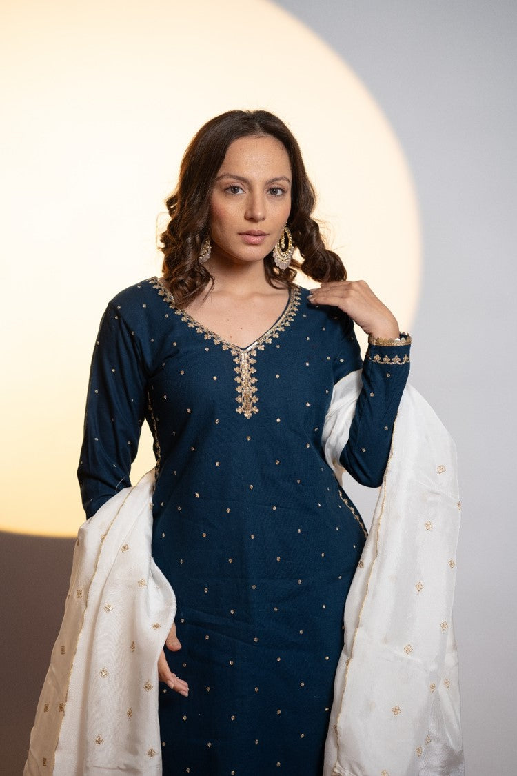 Elegant Zardosi Kurta Set