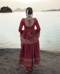 SINDOORI SWARN ANARKALI SET.