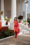 Buy Pink and Orange straight Kurta Pant Set for women