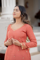 Aari Hand work Kurta Pant Set for women online