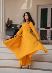 Full sleeve Anarkali with palazzo