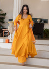 Yellow anarkali kurta set for wedding
