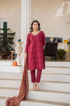 Buy Maroon Kurta Pant Set with dupatta 