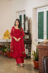 Red Anarkali suit Set