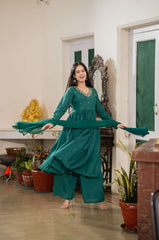 Buy Green anarkali kurta set for wedding