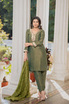 Light Green Mirror Kurta Pant Set