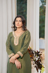Green Mirror Kurta Pant Set