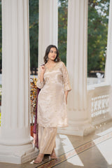 Beige Kurta Pant Set