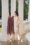 Beige Silk Kurta Pant Set