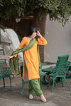 Buy straight Yellow Kurta Pant Set online 