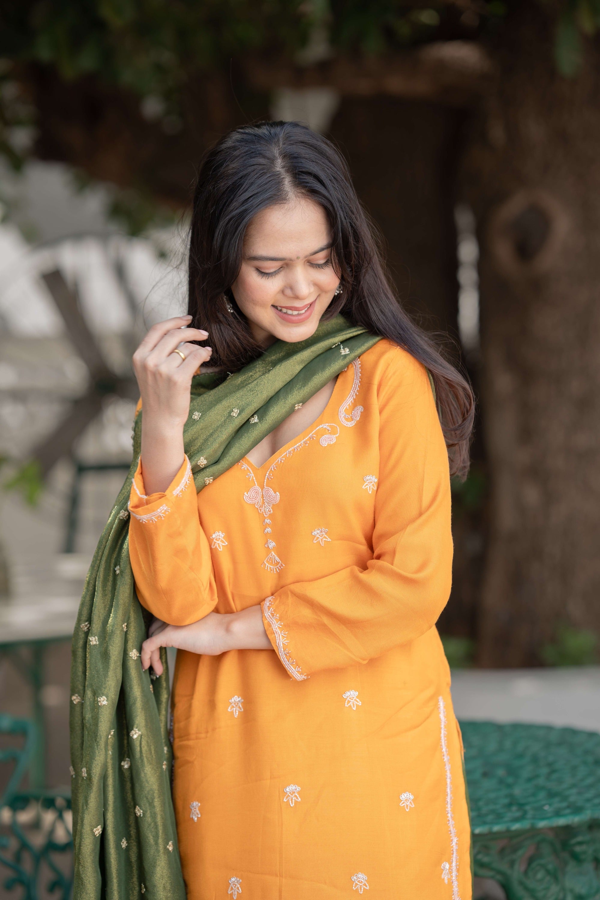 Zardozi Hand work Kurta Pant Set for women