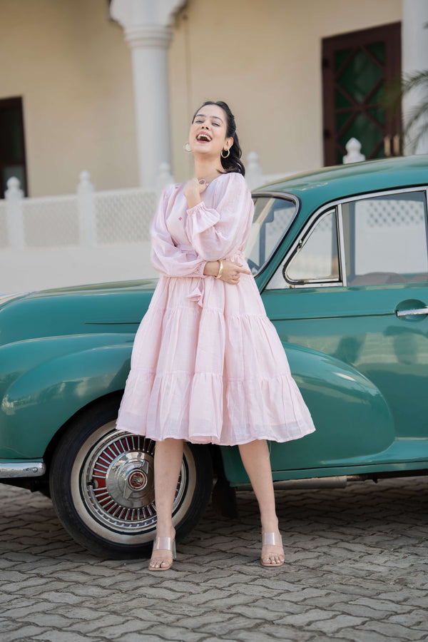 Buy Baby Pink One Piece Dress online at best price - Meeshara