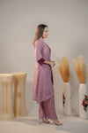 Buy Purple & Burgundy A-Line Kurta with palazzo pant