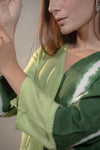 Buy Hand-dyed Green & Dark green A-Line Kurta Set