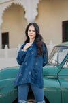 Navy Blue Short Kurti