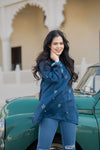 Navy Blue Short Kurti for women