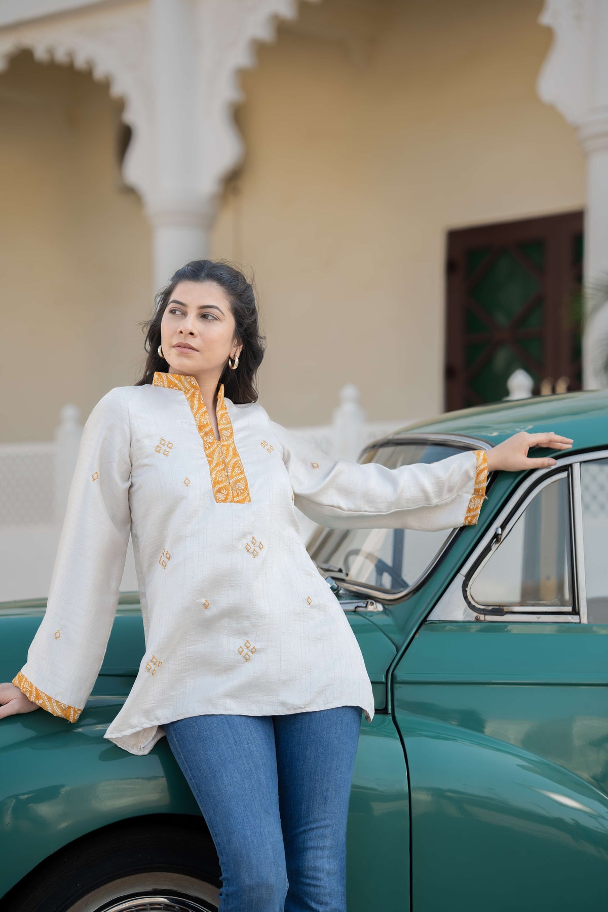 Beige Short Kurti
