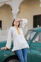 Buy Beige Short Kurti