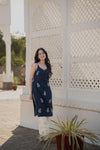 Buy Navy Blue and Cream Kurta Pant