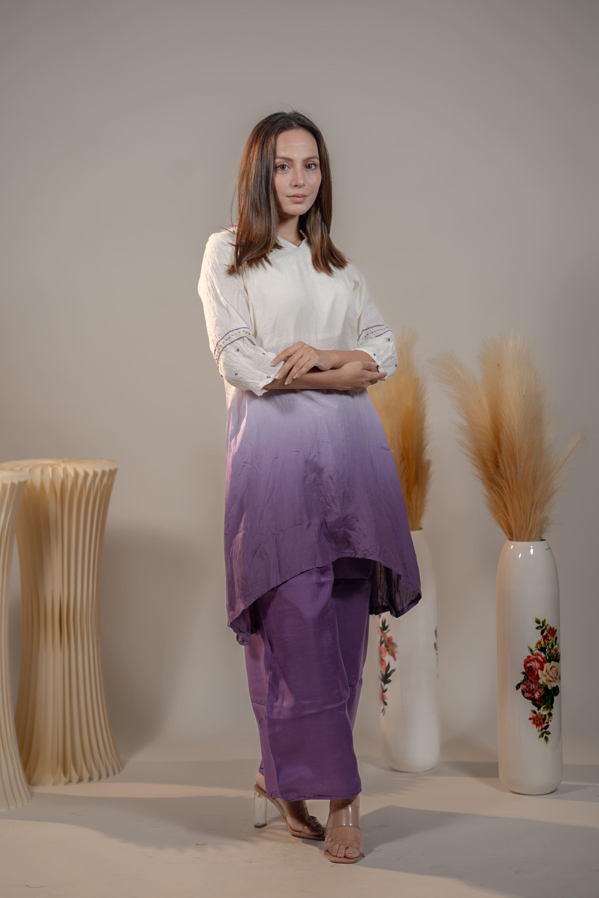 A-line Kurta and Plaza Set