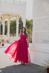 Raspberry Long One Piece Dress