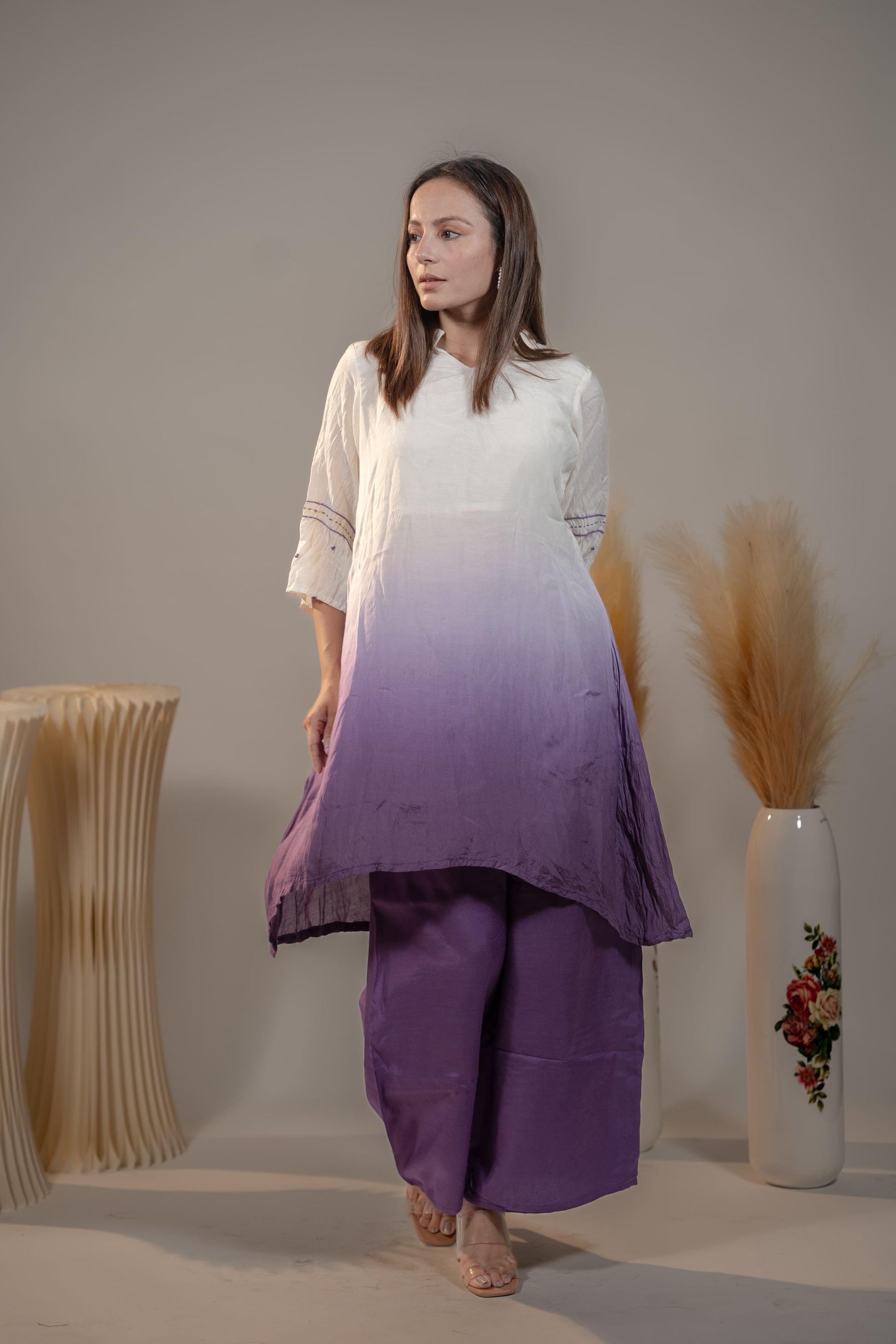 A-line Kurta and Plaza Set