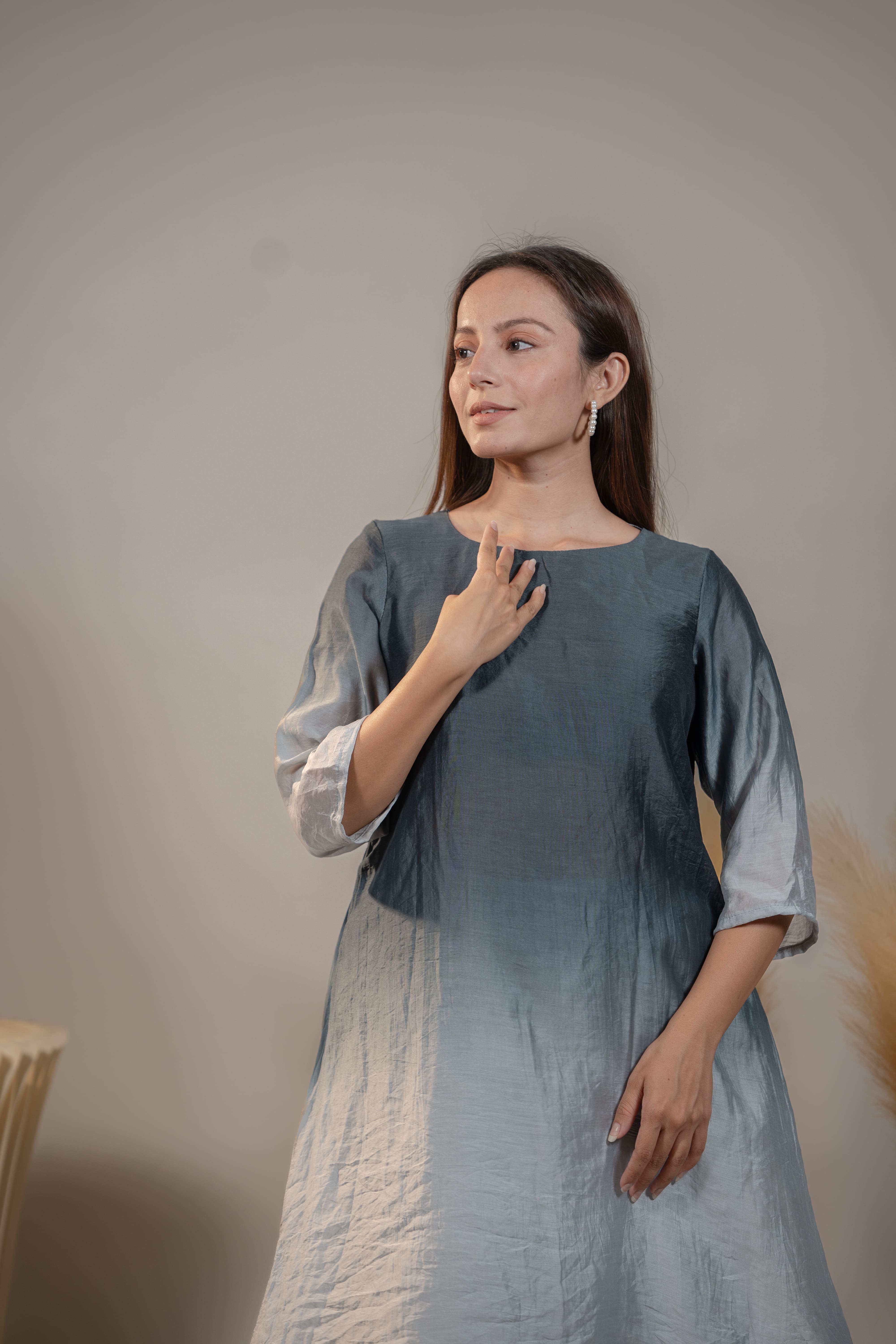 Round Neck A-Line Kurta Set for women online