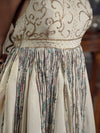 Cream Shimmer Flared Anarkali.