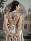Cream Shimmer Flared Anarkali.