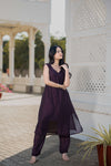 Wine Kurta set