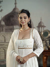 White Flared Anarkali.