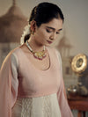 Cream and Peach Ombre Anarkali.