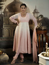 Cream and Peach Ombre Anarkali.