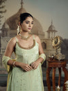 Soft Green Flared Anarkali.