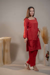 Buy Dark Red Kurta Set online