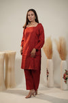 Dark Red Kurta Set