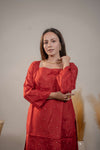 Elegant Dark Red Kurta Set
