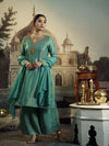 Teal Mint Kurta Palazzo Set.
